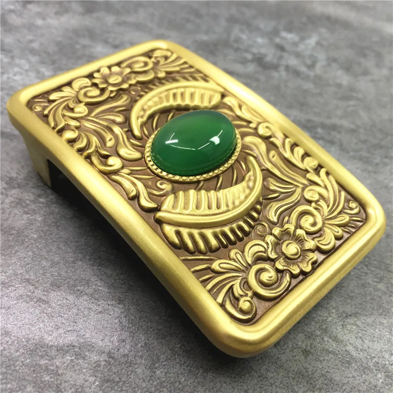 Chinese Style Craved Brass Belt Buckles Arabesque Belt Buckle (6)