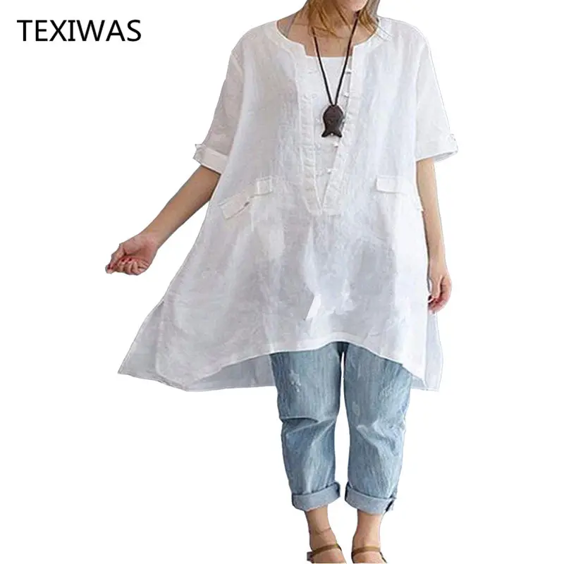 HOT Plus Size 6XL Summer Casual White Women Blouse Shirt 2018 Female Shirt Loose Short Sleeve Lady Long Shirts
HOT Plus Size 6XL Summer Casual White Women Blouse Shirt 2018 Female Shirt Loose Short Sleeve Lady Long Shirts