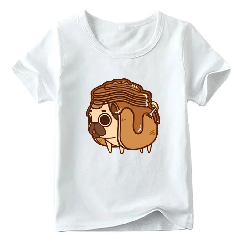 Baby Boys and Girls Cartoon Pug Dog Pancakes Food Print T Shirt Kids Funny T-shirt Children Summer White Tops Kids Costume YUDIE
Baby Boys and Girls Cartoon Pug Dog Pancakes Food Print T Shirt Kids Funny T-shirt Children Summer White Tops Kids Costume YUDIE