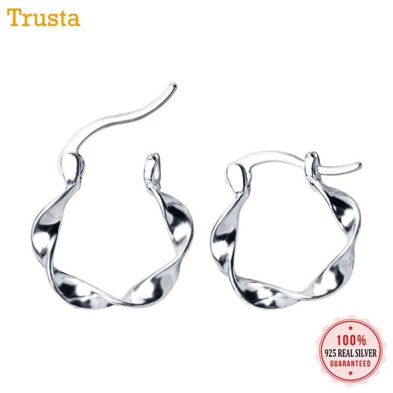 Trustdavis 100% 925 Solid Sterling Silver Hoop Geometric waves Hoop Earrings For Women Piercing Fashion Earings Jewelry DA78
Trustdavis 100% 925 Solid Sterling Silver Hoop Geometric waves Hoop Earrings For Women Piercing Fashion Earings Jewelry DA78