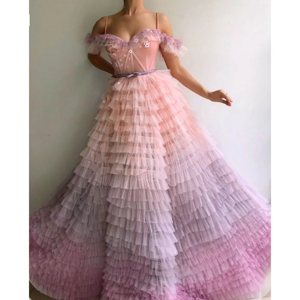 Pretty Formal Dresses Ruffles Cupcake Puffy Long Evening Gowns Vestido De Noiva robe de soiree Abendkleider Prom Gown Floral
Pretty Formal Dresses Ruffles Cupcake Puffy Long Evening Gowns Vestido De Noiva robe de soiree Abendkleider Prom Gown Floral