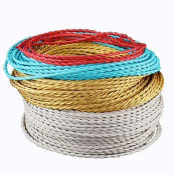 10m/lot 2*0.75 vintage cable textile fabric electrical wire DIY pendant light electrical cable woven braided cable
10m/lot 2*0.75 vintage cable textile fabric electrical wire DIY pendant light electrical cable woven braided cable