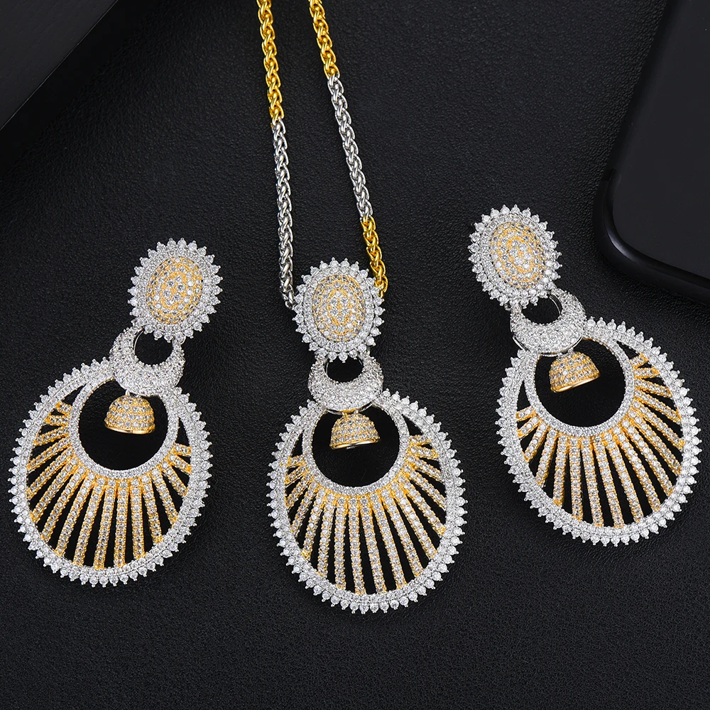 GODKI Luxury Gold Nigerian Necklace Pendant For Women Wedding Bridal Cubic Zircon Dubai PARTY WEDDING Jewelry 2019 | Украшения и