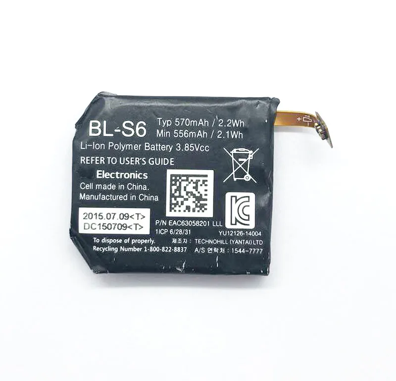 Free Shipping 570mah BL-S6 battery for LG Watch Urbane 2nd Edition LTE W200 BL-S6 batteries
Free Shipping 570mah BL-S6 battery for LG Watch Urbane 2nd Edition LTE W200 BL-S6 batteries