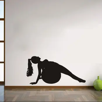Health Girl Play Yoga With Ball wall Stickers Home Decor Living Room Removable Vinyl For Girls Room GYM Sports Wall Decal SA035
Health Girl Play Yoga With Ball wall Stickers Home Decor Living Room Removable Vinyl For Girls Room GYM Sports Wall Decal SA035