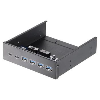 USB HUB 2-Port USB 3.1 4-Port USB 3.0 High Speed 5Gbps USB Hub 5.25" Front Bay Front Panel Computer Case Optical Drive Bay Hub
USB HUB 2-Port USB 3.1 4-Port USB 3.0 High Speed 5Gbps USB Hub 5.25" Front Bay Front Panel Computer Case Optical Drive Bay Hub
