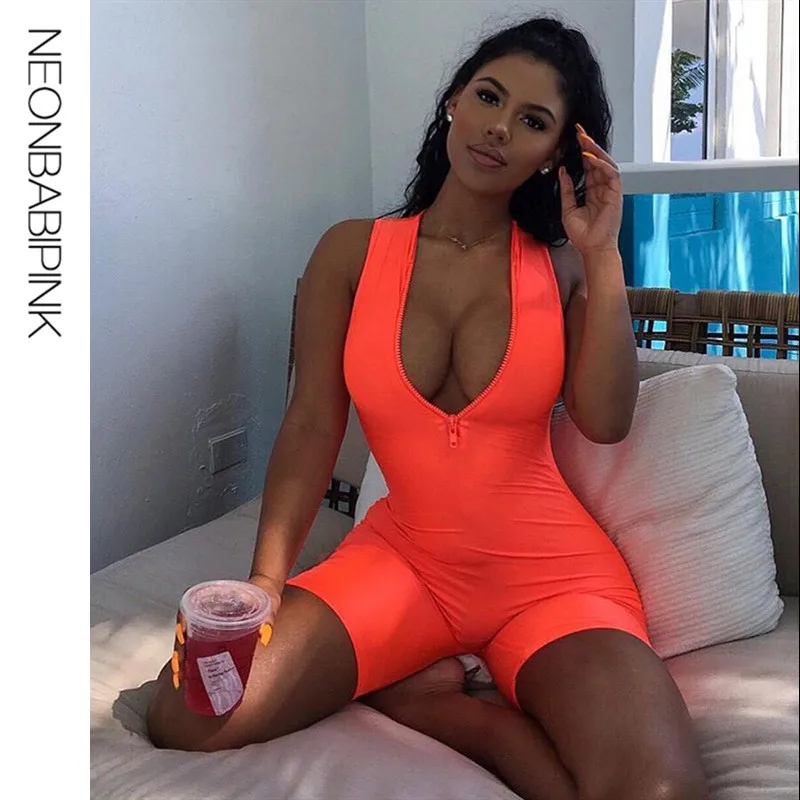 NEONBABIPINK Neon Green Orange Sexy Rompers Womens Bodycon Jumpsuit Playsuit One Piece Women Clothes Summer 2019 N87-AZ43
NEONBABIPINK Neon Green Orange Sexy Rompers Womens Bodycon Jumpsuit Playsuit One Piece Women Clothes Summer 2019 N87-AZ43