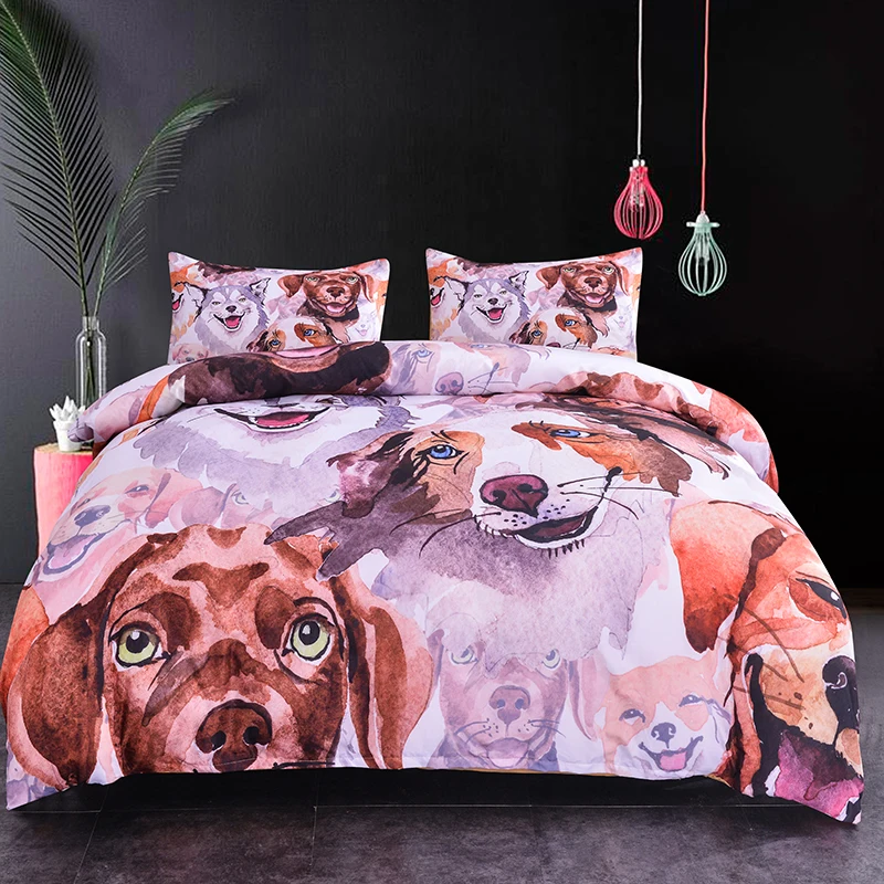 ZEIMON Cute Dogs Pattern 2/3pcs Children Bedding Sets Include Duvet Cover Pillowcase For Bedroom Decor Polyester Home Textiles
ZEIMON Cute Dogs Pattern 2/3pcs Children Bedding Sets Include Duvet Cover Pillowcase For Bedroom Decor Polyester Home Textiles