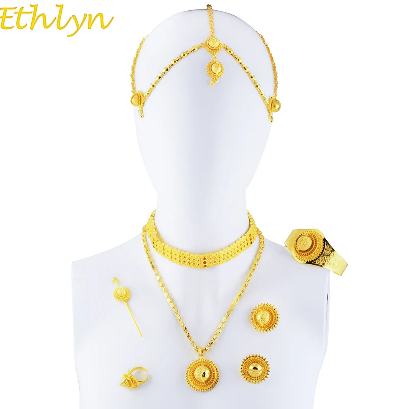 Ethlyn Ethiopian Jewelry Sets Gold Color Choker Necklace& Ethiopian Handmade Chains Luxury Sets Women Wedding Jewelry S139
Ethlyn Ethiopian Jewelry Sets Gold Color Choker Necklace& Ethiopian Handmade Chains Luxury Sets Women Wedding Jewelry S139