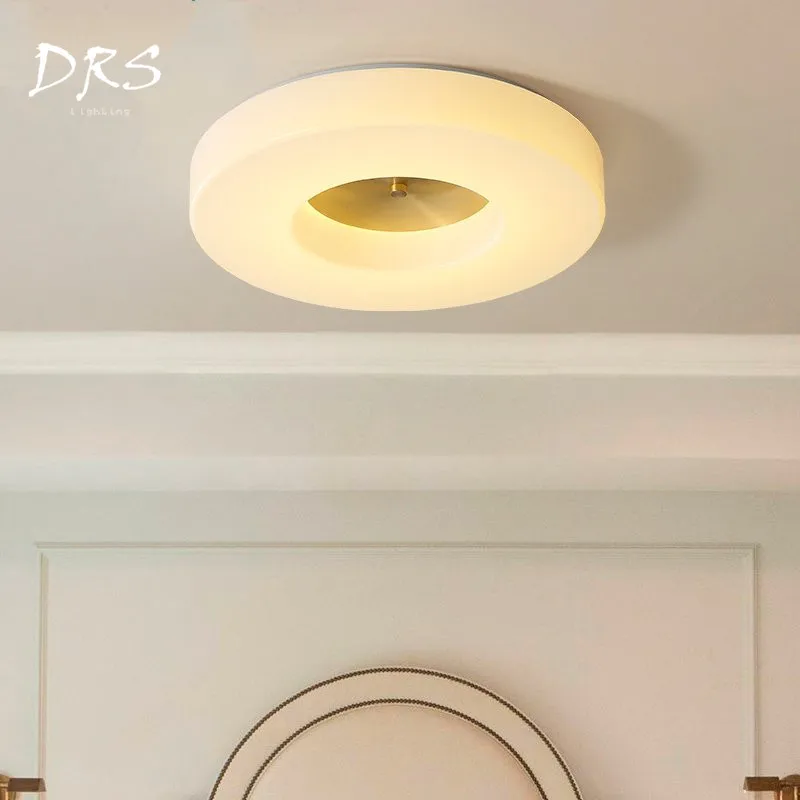 American All Copper Ceiling Lamp Creative Circular Study Ceiling Lights Simple and Comfortable Bedroom Dining Room Lamps Fixture
American All Copper Ceiling Lamp Creative Circular Study Ceiling Lights Simple and Comfortable Bedroom Dining Room Lamps Fixture