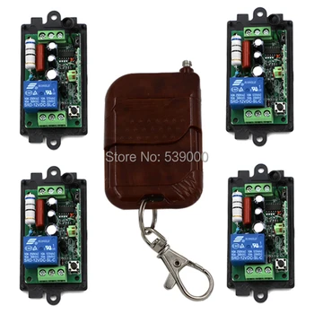 AC110V220V 1 CH 1CH RF Wireless Controller Remote Control Switch System,4CH Transmitter + 4 X Receivers,Toggle/Momentary,315/433
AC110V220V 1 CH 1CH RF Wireless Controller Remote Control Switch System,4CH Transmitter + 4 X Receivers,Toggle/Momentary,315/433