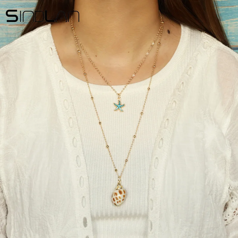Sindlan Natural Conch Shell Long Necklace Set Boho Starfish Tassel Necklaces Pendants Neck Chain Necklace for Women Choker
Sindlan Natural Conch Shell Long Necklace Set Boho Starfish Tassel Necklaces Pendants Neck Chain Necklace for Women Choker