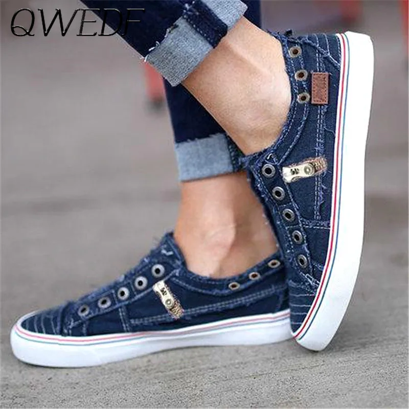 QWEDF Fashion Women Sneakers Denim Casual Shoes Female Summer Canvas Shoes Trainers Lace Up Ladies Basket Femme Stars MJ-86
QWEDF Fashion Women Sneakers Denim Casual Shoes Female Summer Canvas Shoes Trainers Lace Up Ladies Basket Femme Stars MJ-86