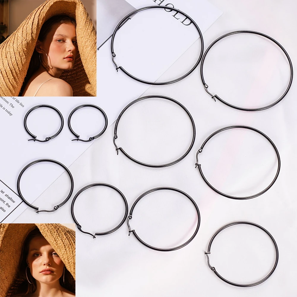 SUKI 30mm-70mm Stainless Steel Fashion Big Drop Earrings for Women Large Round Circle Rings Earrings Brincos Jewelry Party Gift
SUKI 30mm-70mm Stainless Steel Fashion Big Drop Earrings for Women Large Round Circle Rings Earrings Brincos Jewelry Party Gift