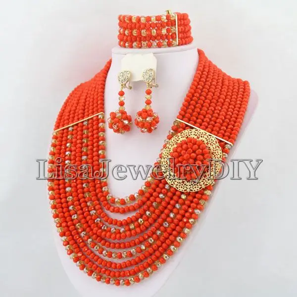 New Arrival!!Jewelry Sets Nigerian Wedding Beads Jewelry Sets African Beads Jewelry Necklace/Earrings/Bracelet Sets HD4452
New Arrival!!Jewelry Sets Nigerian Wedding Beads Jewelry Sets African Beads Jewelry Necklace/Earrings/Bracelet Sets HD4452