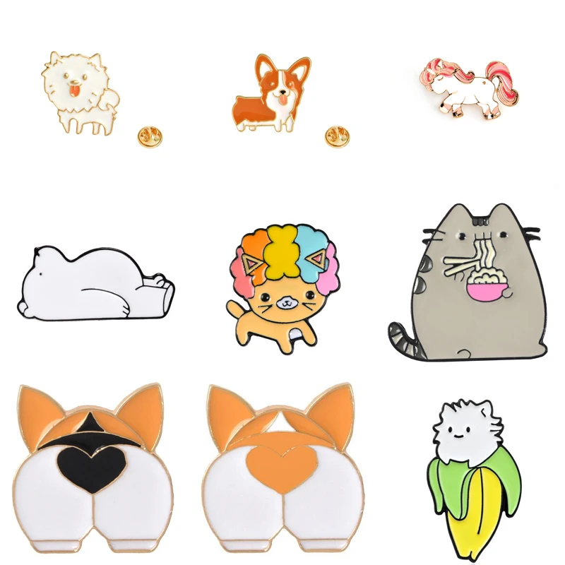 Cartoon animal Cat eat noodles enamel brooch fashion dog horse button badges pin bag shirt hat jewelry trinket for friends kids
Cartoon animal Cat eat noodles enamel brooch fashion dog horse button badges pin bag shirt hat jewelry trinket for friends kids