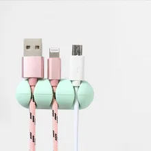 2 pçs cor cabo dobadoura organizador titular de armazenamento fone de ouvido fio envoltório cabo cabo enrolador cabo coletor sílica gel dropship 0.485(China)