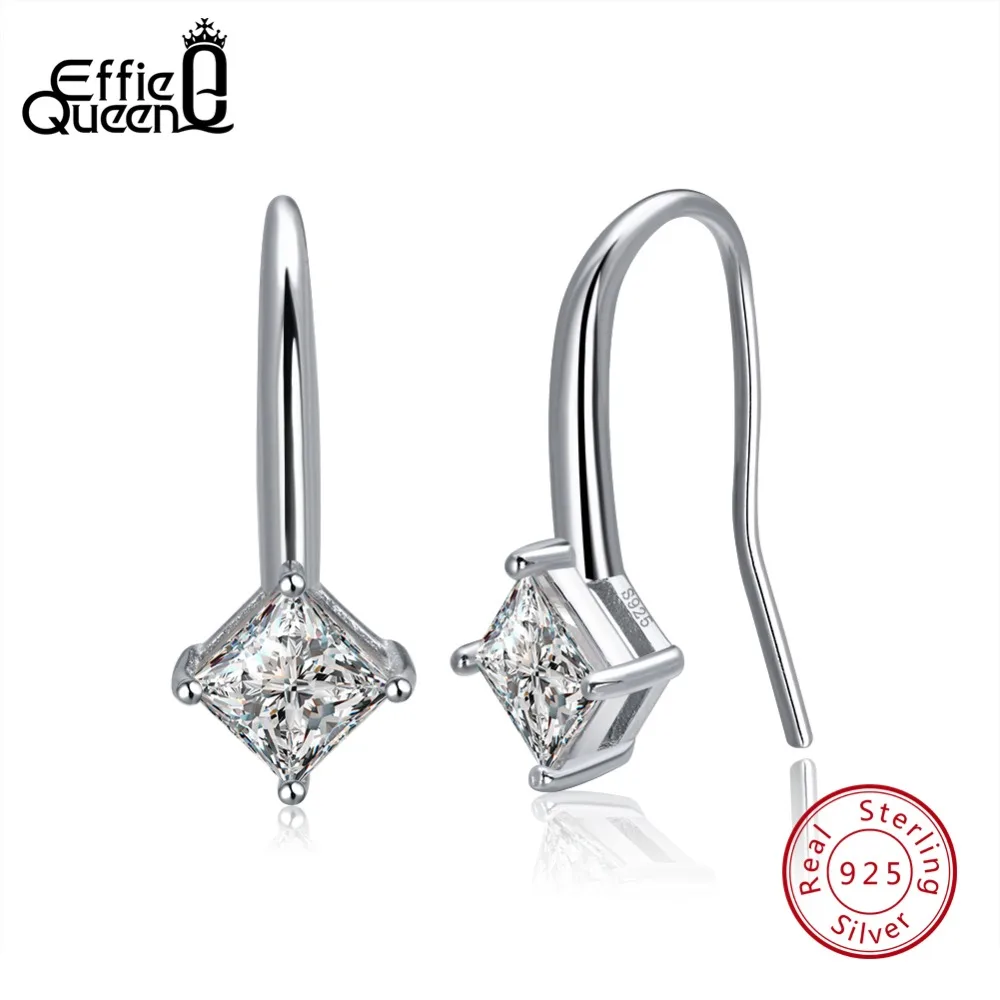 Effie Queen Genuine 925 Sterling Silver Women Drop Earrings Prong Setting Square Cut AAA Zircon Fashion Earring Jewelry BE72
Effie Queen Genuine 925 Sterling Silver Women Drop Earrings Prong Setting Square Cut AAA Zircon Fashion Earring Jewelry BE72
