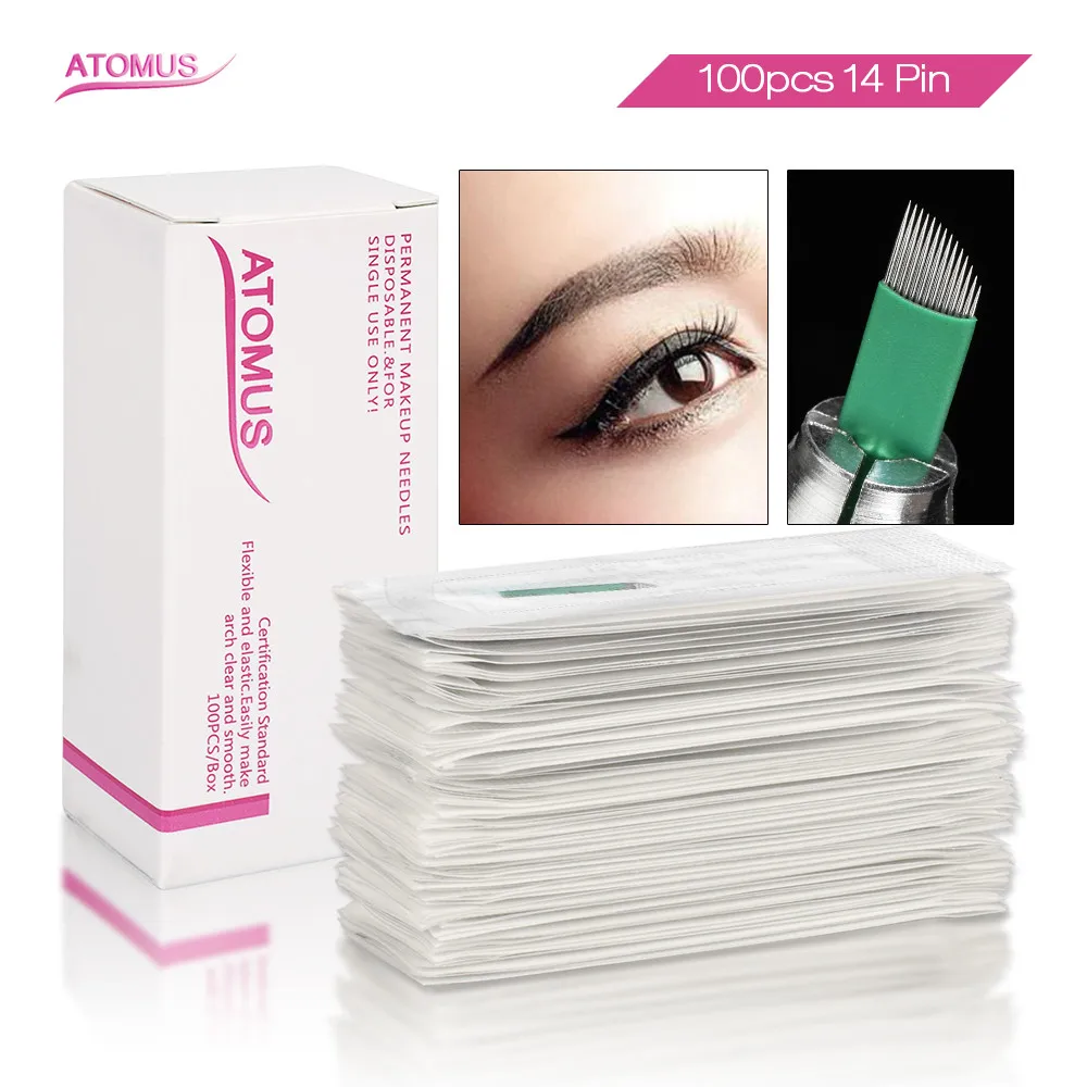 100pcs Micro Blading 14 Pins Tebori Frivolite Naalden Agulhas Microblading Caneta Para Sobrancelha Pen Needle Aiguille Tatouage
100pcs Micro Blading 14 Pins Tebori Frivolite Naalden Agulhas Microblading Caneta Para Sobrancelha Pen Needle Aiguille Tatouage