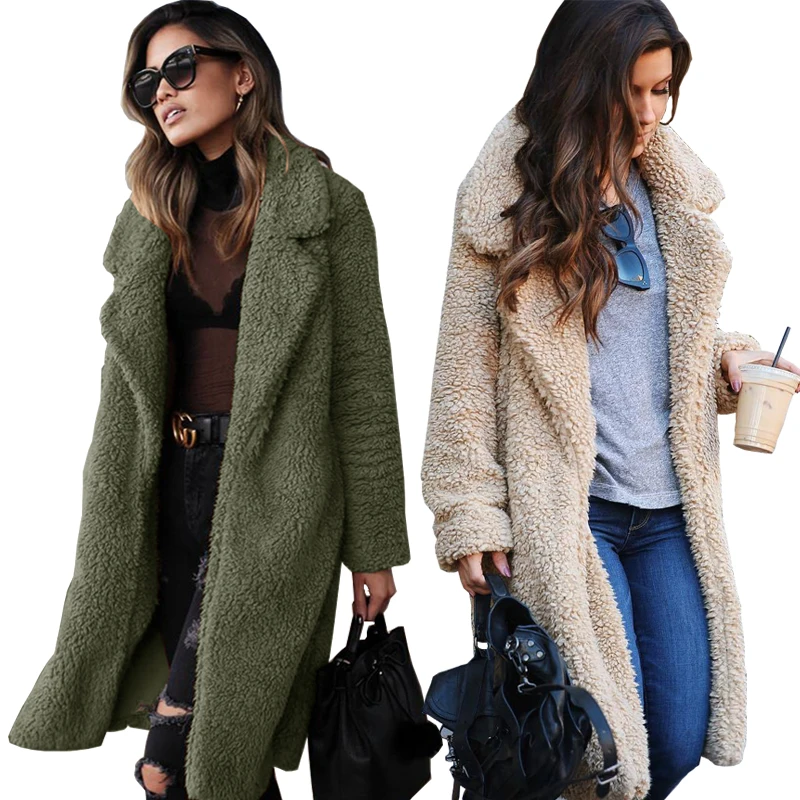 2018 New Autumn Winter Women Jacket Lapel Pocket Button Coat Long Sleeves Warm Solid Color Woolen Outwear Jackets Plus Size
2018 New Autumn Winter Women Jacket Lapel Pocket Button Coat Long Sleeves Warm Solid Color Woolen Outwear Jackets Plus Size