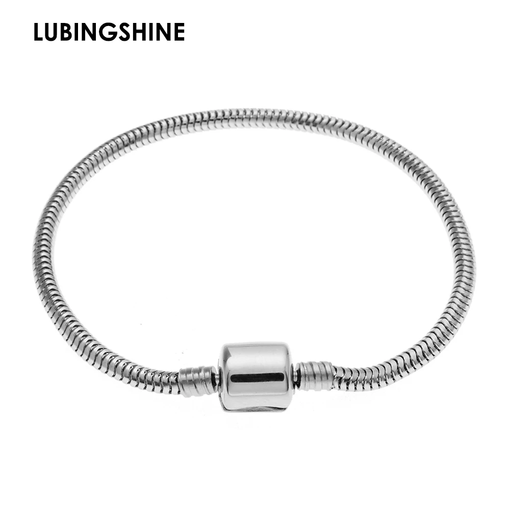 European Clasp Snake Chain Bracelet Bangles Women Stainless Steel Bracelet fit European Beads Charms High Quality Gift JJAL B452
European Clasp Snake Chain Bracelet Bangles Women Stainless Steel Bracelet fit European Beads Charms High Quality Gift JJAL B452