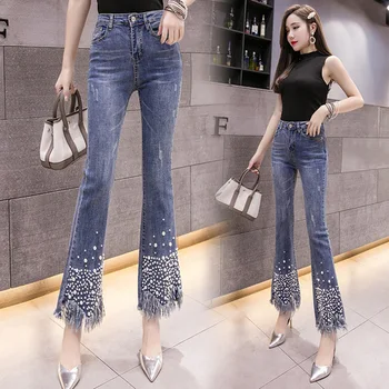Spring New 2019 Chic Zip Legging Korean Pocket Tassels Flare Pants Brief Fashion Casual High Waist Button Ankle-length Pants
Spring New 2019 Chic Zip Legging Korean Pocket Tassels Flare Pants Brief Fashion Casual High Waist Button Ankle-length Pants
