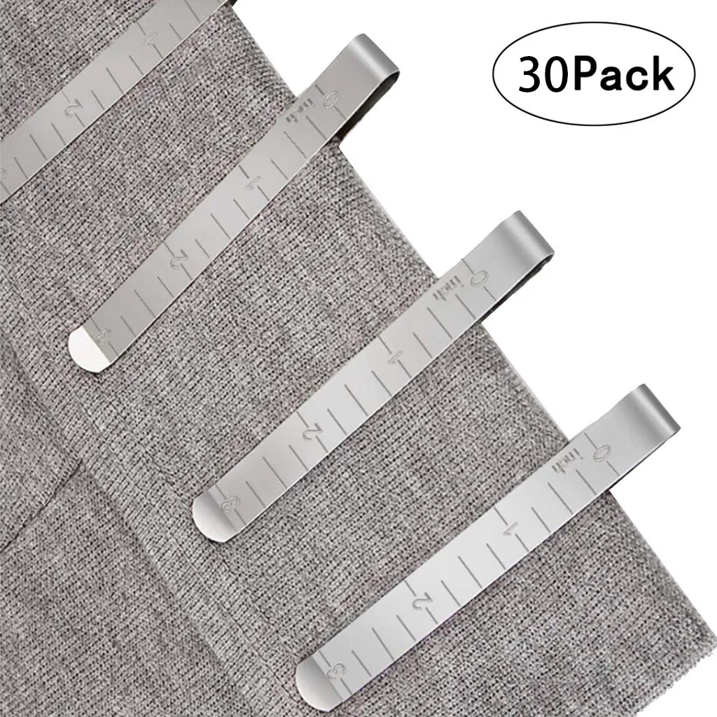 30 PC Metal Sewing Crimping Clip Stainless Steel Hemming Clips With Built-in Ruler Cloth Measurement Ruler DIY Sewing Tool 2019
30 PC Metal Sewing Crimping Clip Stainless Steel Hemming Clips With Built-in Ruler Cloth Measurement Ruler DIY Sewing Tool 2019