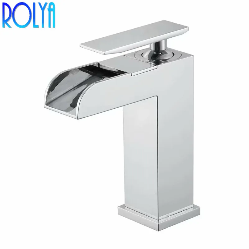 Rolya Cubix Waterfall Bathroom Faucet Cascade Square Style Basin Mixer Tap Solid Brass Chrome Single Handle
Rolya Cubix Waterfall Bathroom Faucet Cascade Square Style Basin Mixer Tap Solid Brass Chrome Single Handle