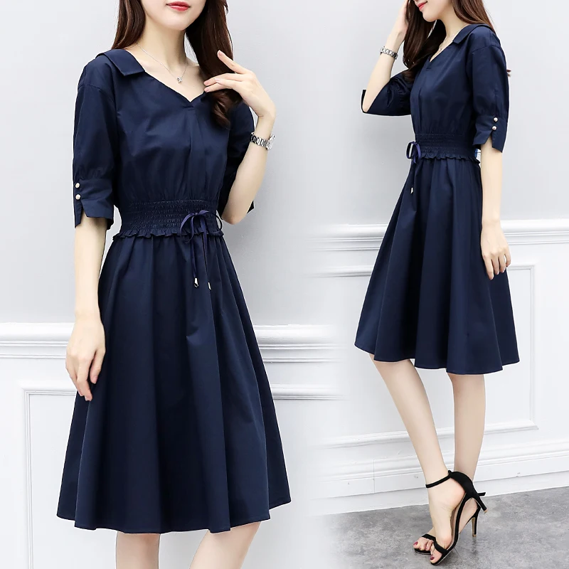 Dress Women Large Size Solid Dresses 2019 Summer Vintage Half Sleeve A-line Slim Fashion Ladies Dress Plus Size 4XL Vestidos
Dress Women Large Size Solid Dresses 2019 Summer Vintage Half Sleeve A-line Slim Fashion Ladies Dress Plus Size 4XL Vestidos