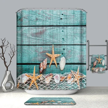 4pcs/set Starfish Turtle Printed Pattern Bathroom Accessories Sets Pedestal Rug Lid Toilet Cover Mat Bath Mat Shower Curtain
4pcs/set Starfish Turtle Printed Pattern Bathroom Accessories Sets Pedestal Rug Lid Toilet Cover Mat Bath Mat Shower Curtain