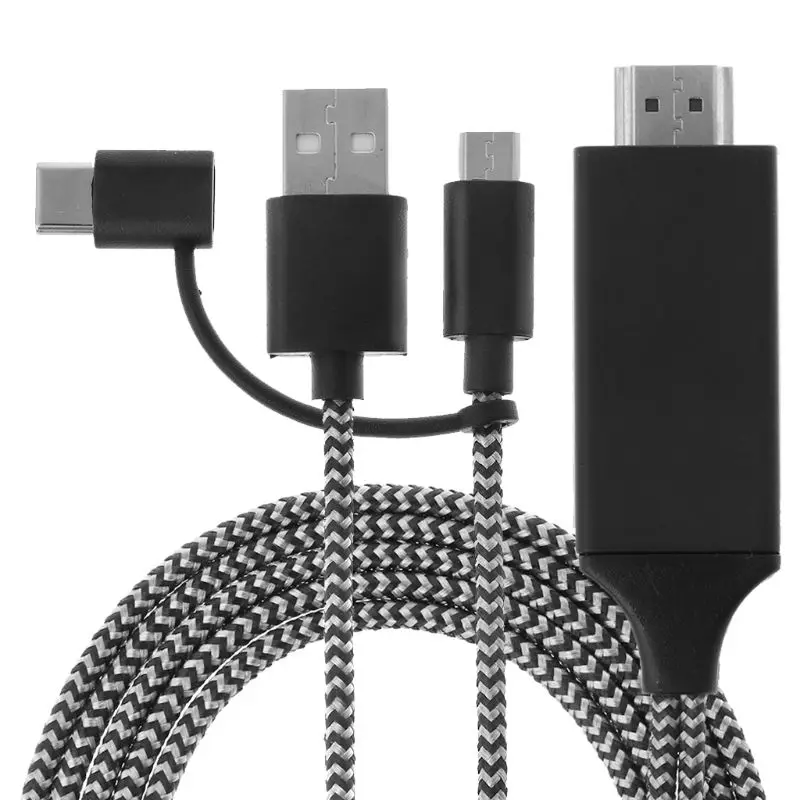 Micro USB Type C 2 In 1 HDMI HD Video Screen Mirroring Cable for Android Phone HDTV Accessories
Micro USB Type C 2 In 1 HDMI HD Video Screen Mirroring Cable for Android Phone HDTV Accessories