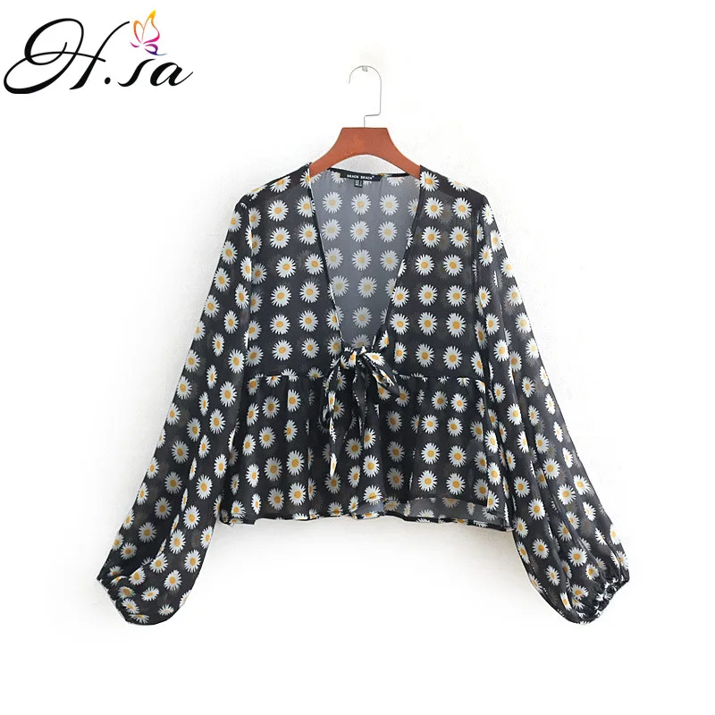 H.SA blusas mujer de moda 2019 Women Retro Kimino Blouse and Shirts Long Sleeve Low V neck Daisy Print Floral Shirt and Tops
H.SA blusas mujer de moda 2019 Women Retro Kimino Blouse and Shirts Long Sleeve Low V neck Daisy Print Floral Shirt and Tops