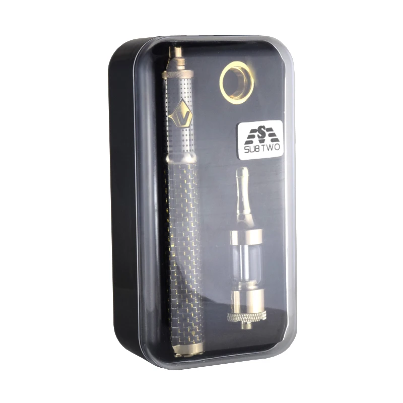E Cigarette carbon vision 3 Kit With Adjustable Voltage 1600mah Battery 3.3-4.8 Voltage E Cig vape pen Vaporizer Starter Kits