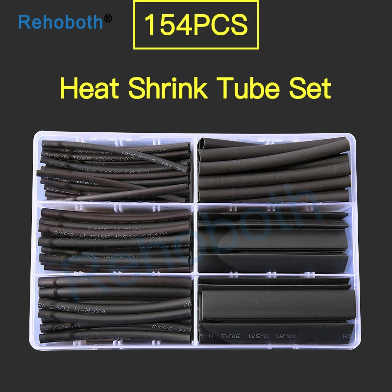 Heat Shrink Tubing 2:1 Black Tube Car Cable Sleeving Assortment Wrap Wire Kit with Polyolefin Tub
Heat Shrink Tubing 2:1 Black Tube Car Cable Sleeving Assortment Wrap Wire Kit with Polyolefin Tub