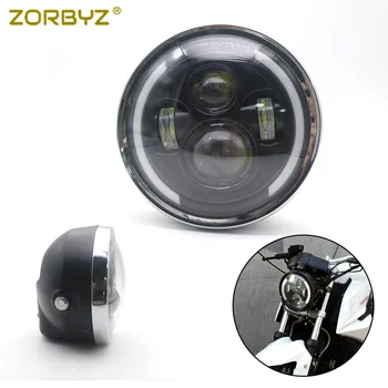 ZORBYZ Universal Motorcycle LED Front Headlight Head Lamp With Amber/White Angel Eye Light For Suzuki Honda Kawasaki Custom
ZORBYZ Universal Motorcycle LED Front Headlight Head Lamp With Amber/White Angel Eye Light For Suzuki Honda Kawasaki Custom