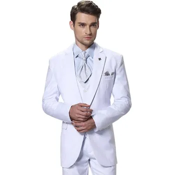 new Mens suits terno slim fit Man white suit formal occasions costume homme Custom make men suit set (coat+pants+vest)
new Mens suits terno slim fit Man white suit formal occasions costume homme Custom make men suit set (coat+pants+vest)