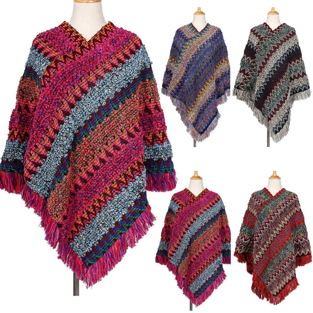 Long Sleeve stripe Tassel Women Autumn Shawl Style Sweater Casual Warm Scarf wraps thick Dual Collar Long Knitted Pullovers #D
Long Sleeve stripe Tassel Women Autumn Shawl Style Sweater Casual Warm Scarf wraps thick Dual Collar Long Knitted Pullovers #D