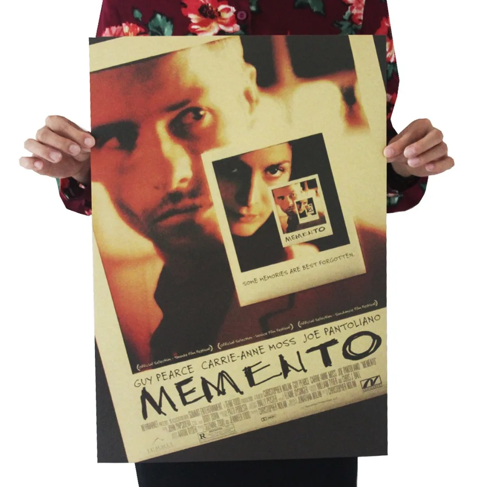 Memento/Кристофер Нолан/плакат из классического фильма/крафт-бумага/плакат для