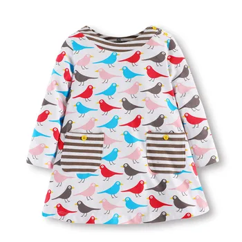 Bird Baby Girl Dress 3-12T Brand Kids Dresses Girls Clothes Jersey Clothing Cotton Children long sleeve Dress for Christmas
Bird Baby Girl Dress 3-12T Brand Kids Dresses Girls Clothes Jersey Clothing Cotton Children long sleeve Dress for Christmas