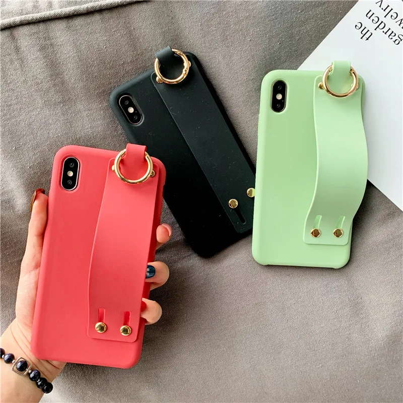 High Quality Soft Silicon Case for Iphone Xr X 7 8 6 6S Plus Xs Max 8Plus 6S Plus Wrist Strap Case Plain Kickstand Back Cover
High Quality Soft Silicon Case for Iphone Xr X 7 8 6 6S Plus Xs Max 8Plus 6S Plus Wrist Strap Case Plain Kickstand Back Cover