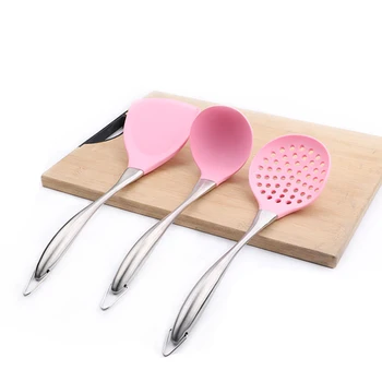 3Pcs/Set Pink Stainless Steel Handle Silicone Cooking Tool Sets Soup Spoon Turner Strainer Kitchenware Kitchen Utensils Sets
3Pcs/Set Pink Stainless Steel Handle Silicone Cooking Tool Sets Soup Spoon Turner Strainer Kitchenware Kitchen Utensils Sets