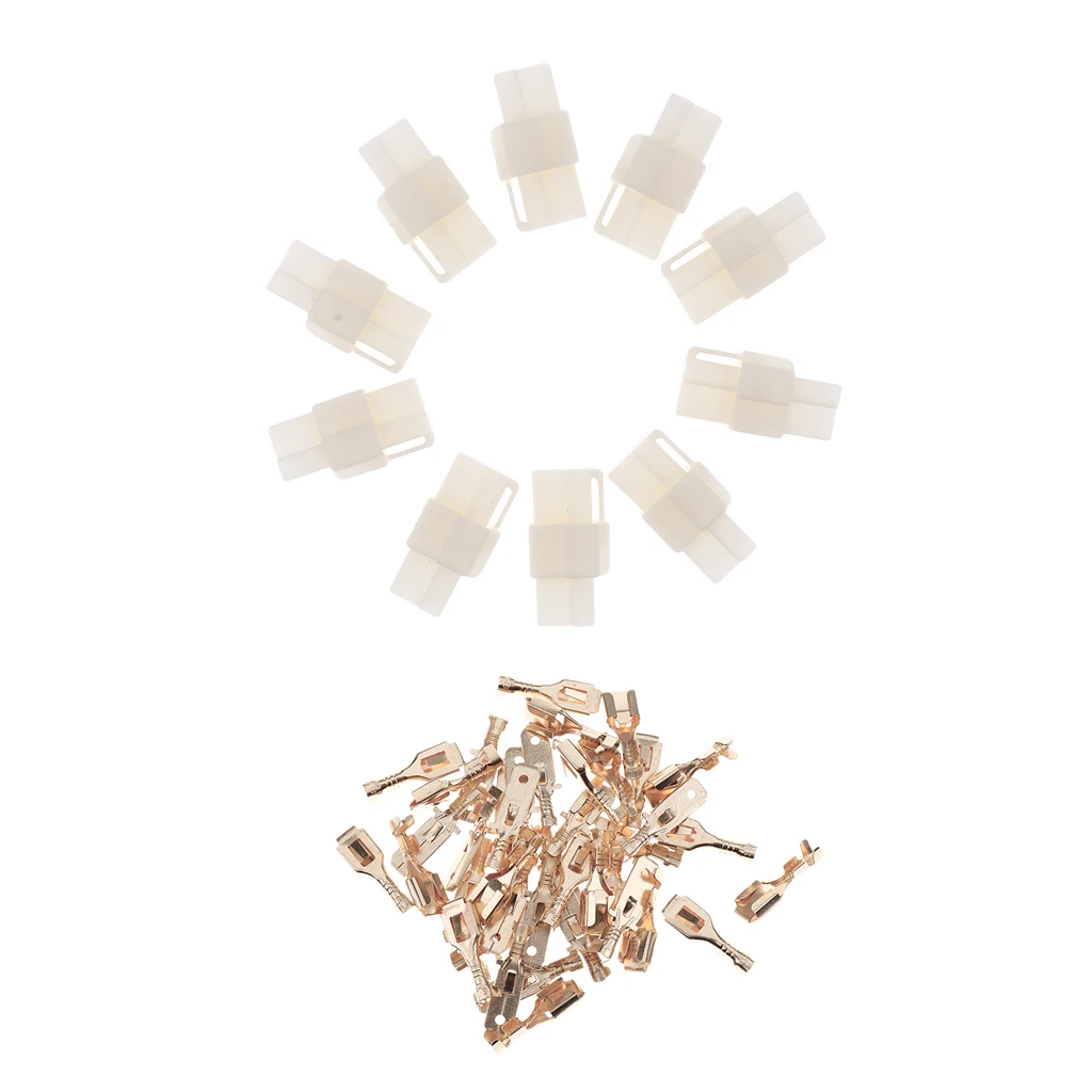10Kits Car Male Female 2 Way Pin 6.3mm Locking Connectors Plug & Socket 10Kits Car Male Female 2 Way Pin 6.3mm Locking Connectors Plug & Socket