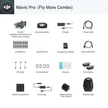 DJI Mavic pro drone fly more combo with 4K video 1080p camera rc helicopter 27 mins