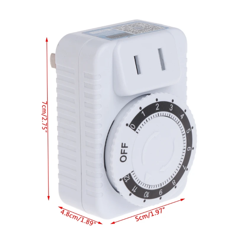 AC 220V 12 Hour Mechanical Wall Plug Switch Timer Socket Home Appliances Control 19QB
AC 220V 12 Hour Mechanical Wall Plug Switch Timer Socket Home Appliances Control 19QB