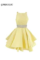 Mini Homecoming Dress Short Prom Dress Backless Crystal Beaded special occasion dresses vestidos curto dress curto formatura image