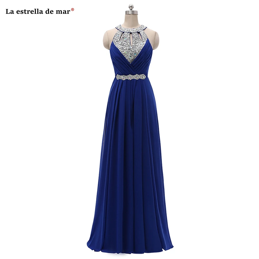 high quality taffeta O-Neck crystal backless retro a line Royal blue blush pink golden purple burgundy bridesmaid dresses long 
high quality taffeta O-Neck crystal backless retro a line Royal blue blush pink golden purple burgundy bridesmaid dresses long