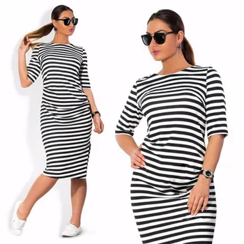 5XL 6XL Large Size 2019 Spring Summer Dress Big Size Black White Striped Dress Straight Dresses Plus Size Women Clothing Vestido
5XL 6XL Large Size 2019 Spring Summer Dress Big Size Black White Striped Dress Straight Dresses Plus Size Women Clothing Vestido