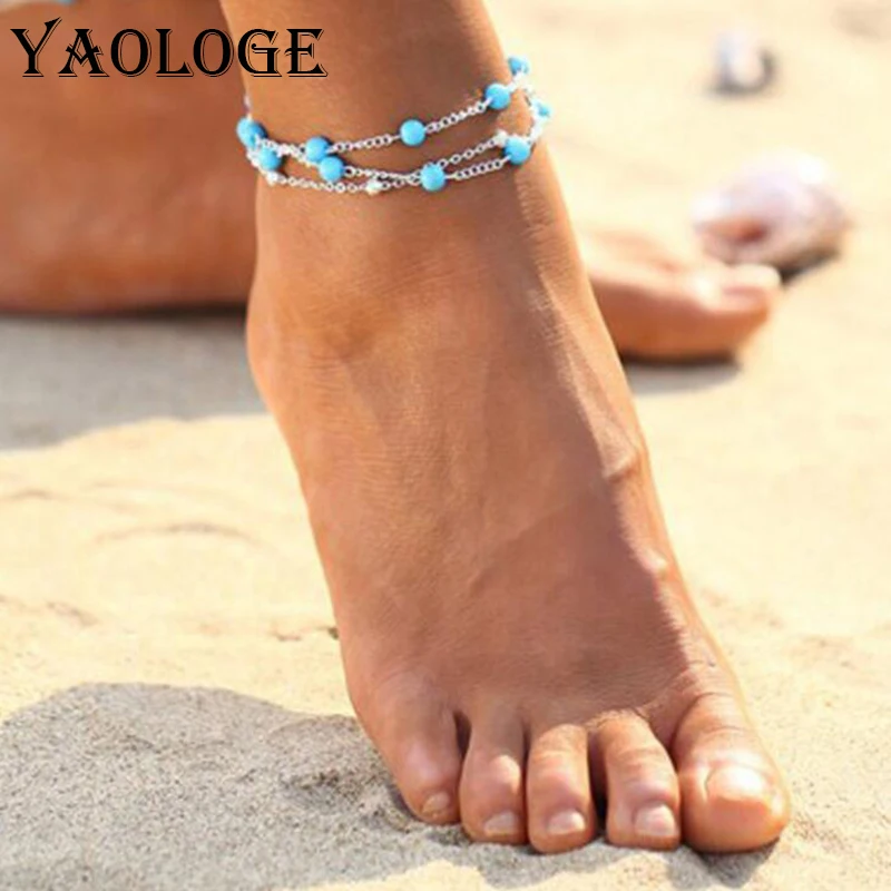 YAOLOGE Hot Sale Retro Multi Layer Stone Metal Anklet Simple Thin Chain Bracelet Bohemia Style Statement Accessories For Women
YAOLOGE Hot Sale Retro Multi Layer Stone Metal Anklet Simple Thin Chain Bracelet Bohemia Style Statement Accessories For Women