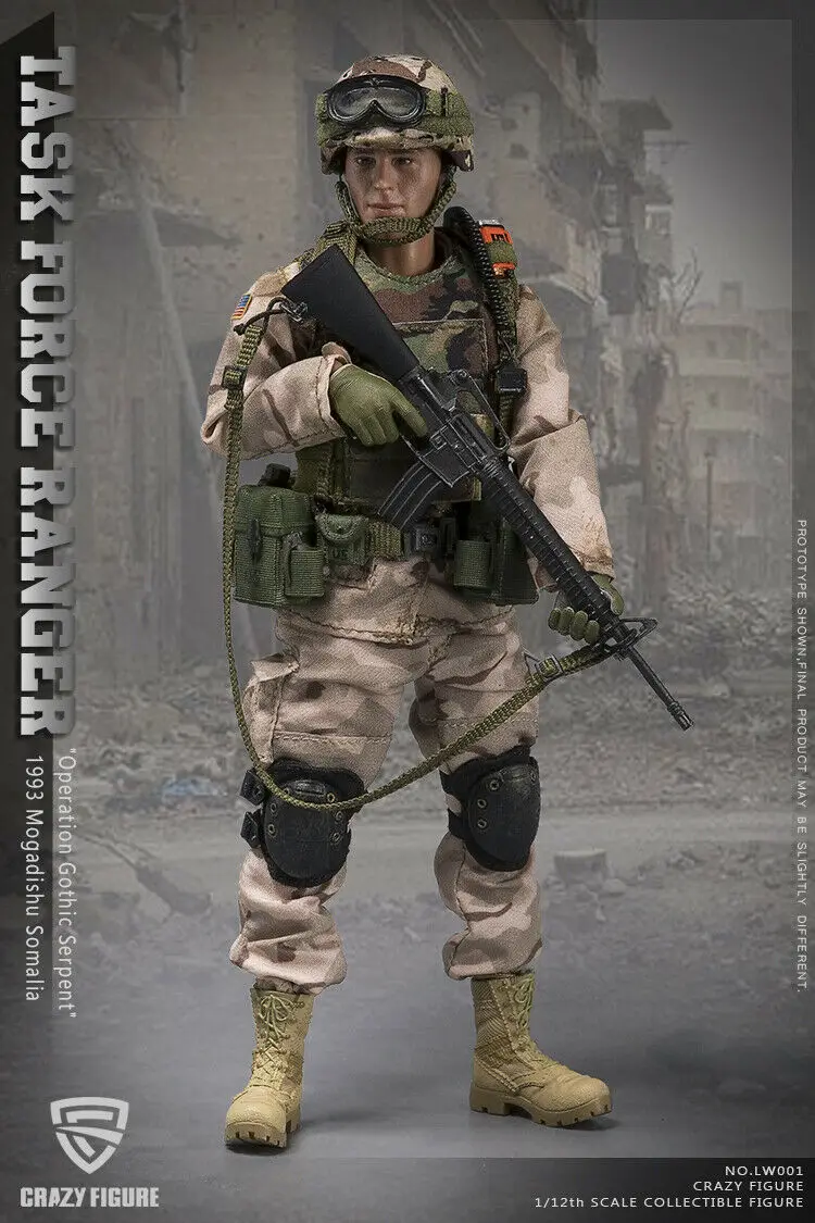 For Collection 1/12 Full Set Chalk Leader 75th Ranger-TASK FORCE RANGER Operation Gothic Serpent 1993 Mogadishu Somalia Fan Gift
For Collection 1/12 Full Set Chalk Leader 75th Ranger-TASK FORCE RANGER Operation Gothic Serpent 1993 Mogadishu Somalia Fan Gift