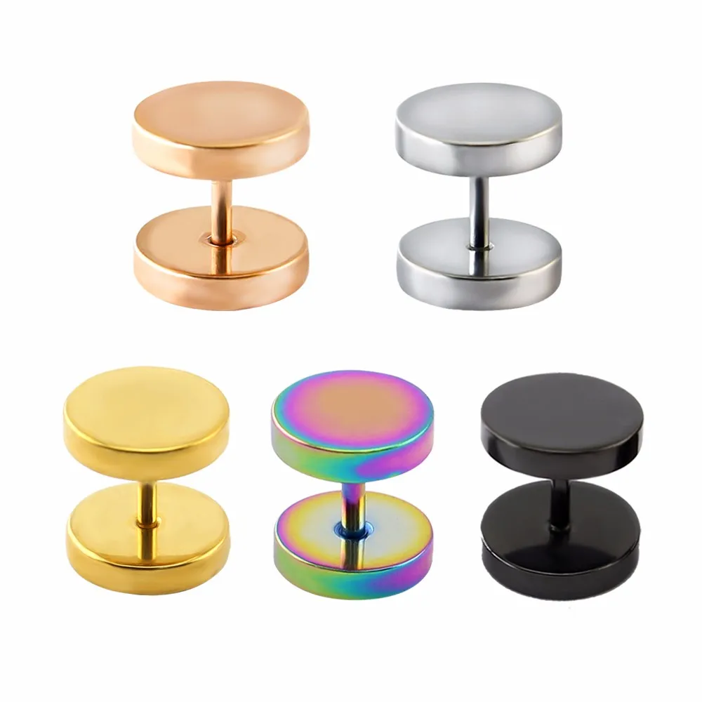 3-14mm Stud Earrings Punk Fashion Round Fake Ear Plug Surgical Steel Piercing Tunnel Unisex Ear Piercing Body Jewelry
3-14mm Stud Earrings Punk Fashion Round Fake Ear Plug Surgical Steel Piercing Tunnel Unisex Ear Piercing Body Jewelry